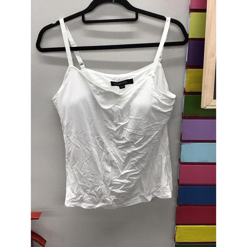 Colleen Lopez women’s padded camisole large white new from HSN
